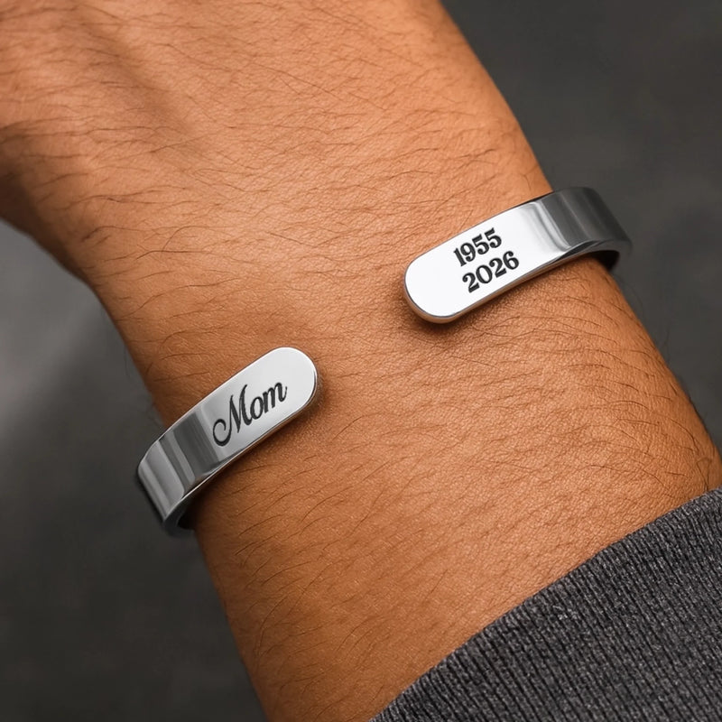 Personalized Cuff Bracelet – Christmas, Sympathy Gift For Family – My Heart Was Not Ready
