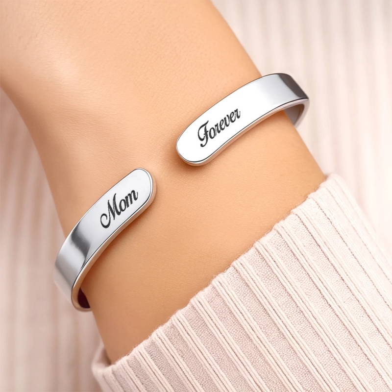 Personalized Cuff Bracelet – Christmas, Sympathy Gift For Family – Your Love Still Remains