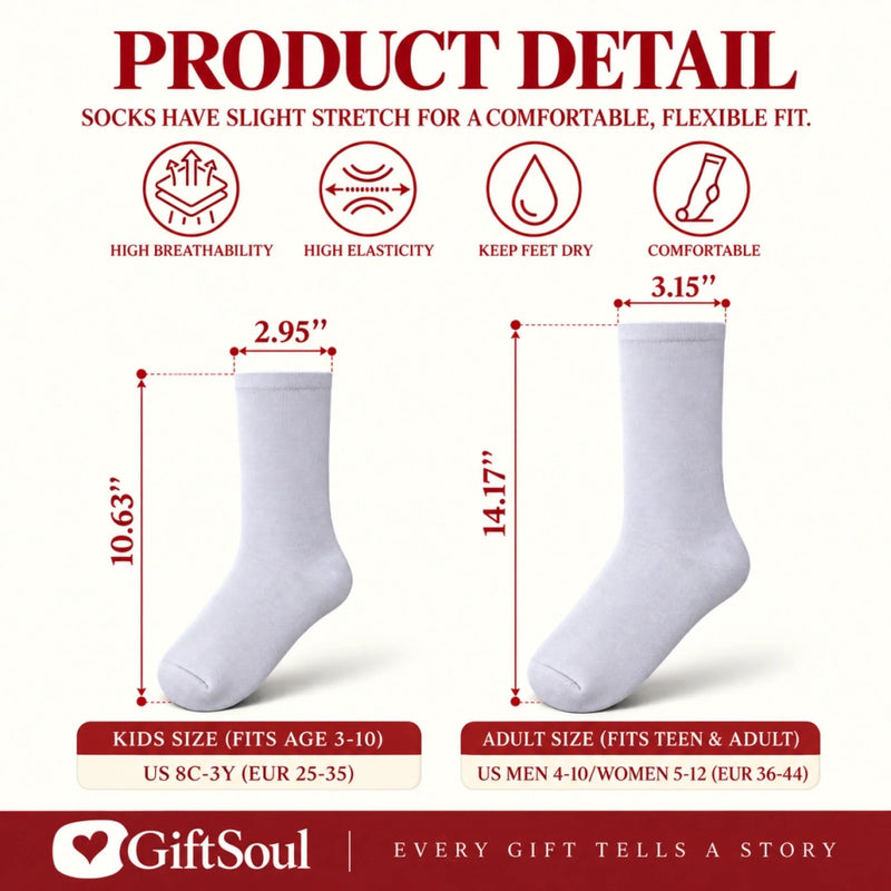 Personalized Crew Socks - Crochet, Knitting Gift For Craft Lovers - Currently Counting Stitches