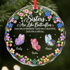 Personalized Glass Ornament - Christmas Gift For Sister, Bestie, Best Friend - Sisters Are Like Butterflies
