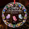 Personalized Glass Ornament - Christmas Gift For Sister, Bestie, Best Friend - Sisters Are Like Butterflies
