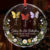 Personalized Glass Ornament - Christmas Gift For Sister, Bestie, Best Friend - Butterfly Sisters