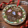 Personalized Glass Ornament - Christmas Gift For Sister, Bestie, Best Friend - Wings Of Sisterhood