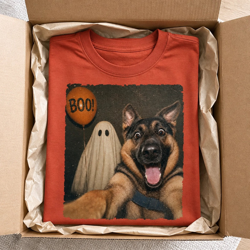 Personalized Photo Comfort T-Shirt - Halloween Gift For Pet Lovers - My Pet Says Boo