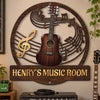 Personalized Shaped Metal Sign - Gift For Guitar Lovers - Life Is Better With Music