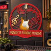 Personalized Shaped Metal Sign - Gift For Guitar Lovers - Life Is Better With Music