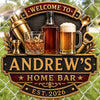 Personalized Shaped Metal Sign - Gift For Men, Family - Welcome To The Bar