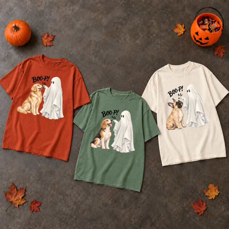 Personalized Photo Comfort T-Shirt - Halloween Gift For Pet Lovers - Boo-P Who’s There