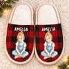 Personalized Photo Flat Scuff Slippers – Christmas Gift For Family – Big Personality