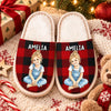 Personalized Photo Flat Scuff Slippers – Christmas Gift For Family – Big Personality