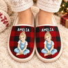 Personalized Photo Flat Scuff Slippers – Christmas Gift For Family – Big Personality
