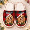 Personalized Photo Flat Scuff Slippers – Christmas Gift For Pet Lovers – Furry, Festive, Unforgettable