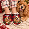 Personalized Photo Flat Scuff Slippers – Christmas Gift For Pet Lovers – Furry, Festive, Unforgettable