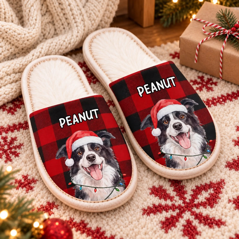 Personalized Photo Flat Scuff Slippers – Christmas Gift For Pet Lovers – Make It Furry