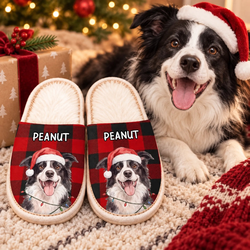 Personalized Photo Flat Scuff Slippers – Christmas Gift For Pet Lovers – Make It Furry