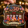 Personalized Acrylic Ornament – America 250th Anniversary Christmas Gift For Family – United We Celebrate