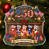 Personalized Acrylic Ornament – America 250th Anniversary Christmas Gift For Family – United We Celebrate