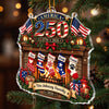 Personalized Acrylic Ornament – America 250th Anniversary Christmas Gift For Family – United We Celebrate