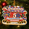 Personalized Acrylic Ornament – America 250th Anniversary Christmas Gift For Family – Proud Of Where We Belong