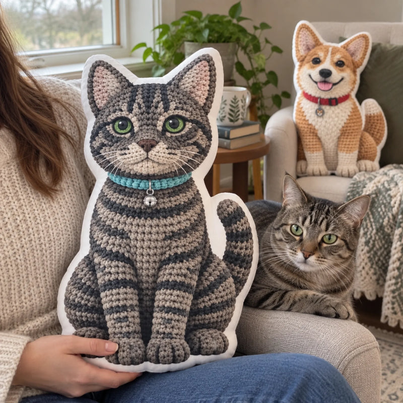 Personalized Photo Shaped Pillow - Birthday Gift For Pet Lovers - Too Cute To Handle