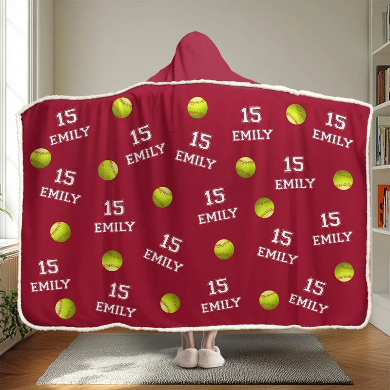 Personalized Snuggle Blanket, Hoodie Blanket - Christmas Gift For Sport Lovers - Play Hard, Play Smart