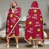 Personalized Snuggle Blanket, Hoodie Blanket - Christmas Gift For Sport Lovers - Play Hard, Play Smart