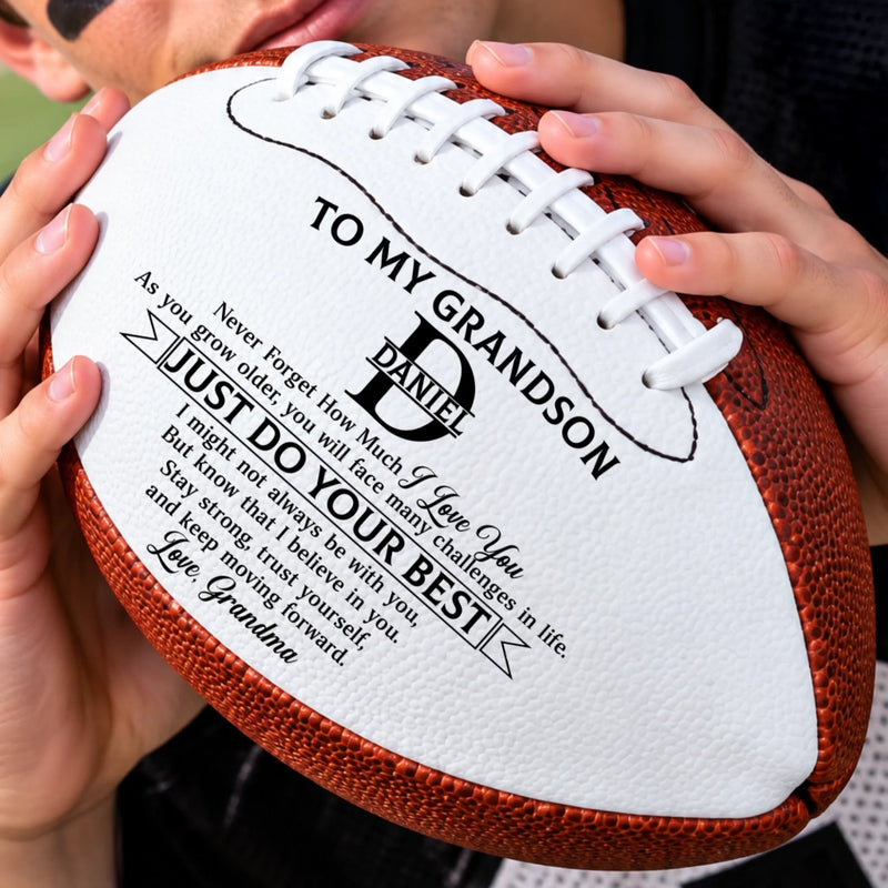 Personalized Leather Football - Gift For Son, Grandson, America Football Lovers - Proud Of Every Game Day