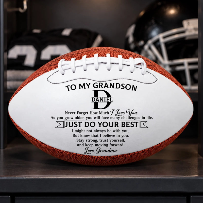 Personalized Leather Football - Gift For Son, Grandson, America Football Lovers - Proud Of Every Game Day