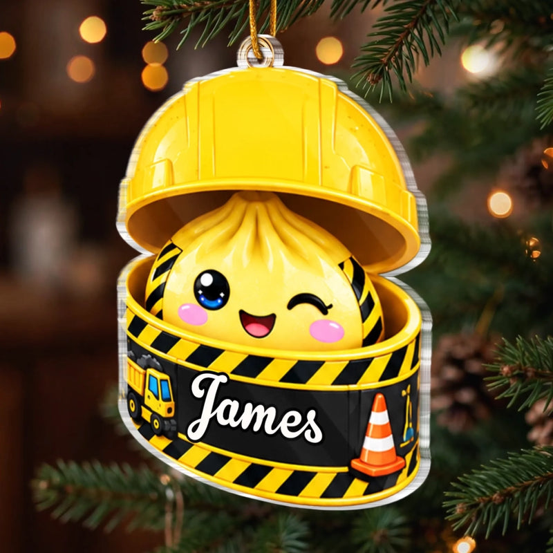 Personalized Acrylic Ornament - Christmas Gift For Kids - Squish Into The Holidays
