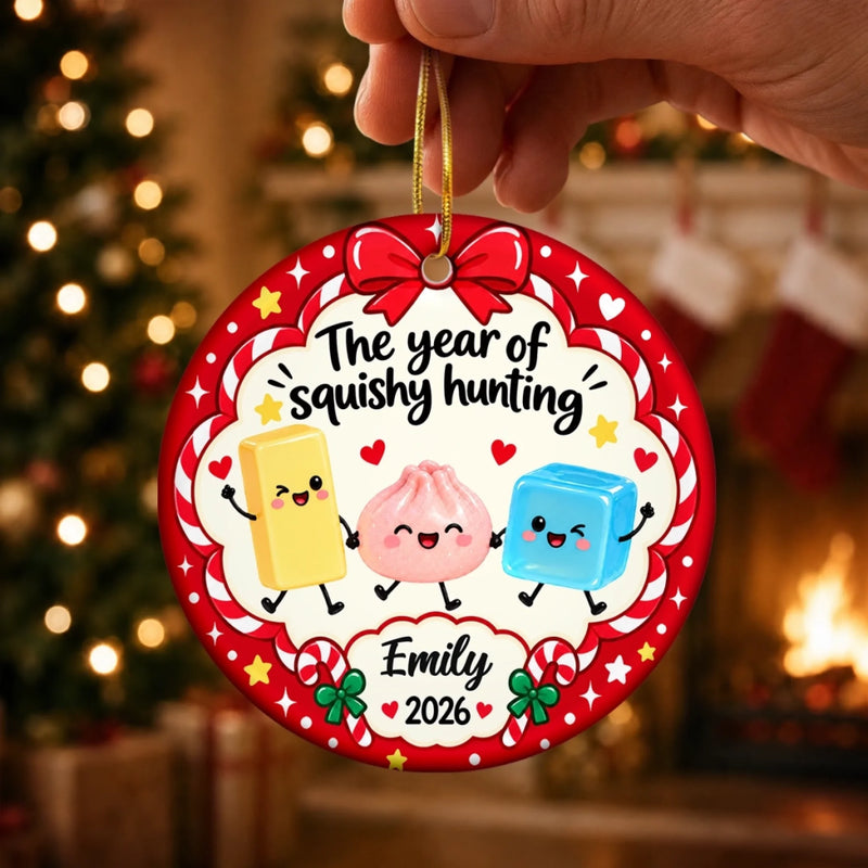Personalized Ceramic Ornament - Christmas Gift For Kids - Cute Little Holiday Crew