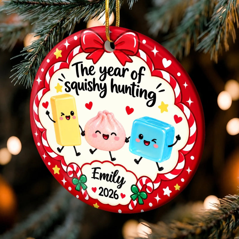 Personalized Ceramic Ornament - Christmas Gift For Kids - Cute Little Holiday Crew