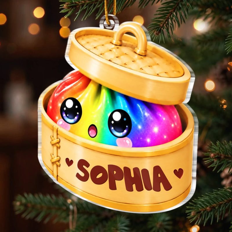 Personalized Acrylic Ornament - Christmas Gift For Kids - Sweet Little Dumpling Of Mine