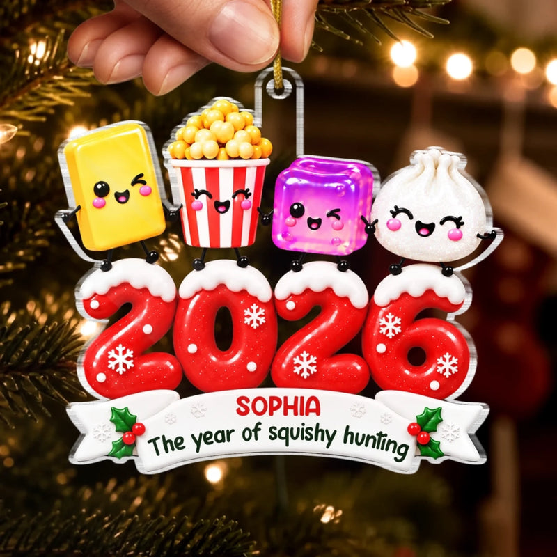Personalized Acrylic Ornament - Christmas Gift For Kids - Squeezing My Way To Joy