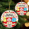 Personalized Ceramic Ornament - Christmas Gift For Kids - Christmas Cheer In Every Smile