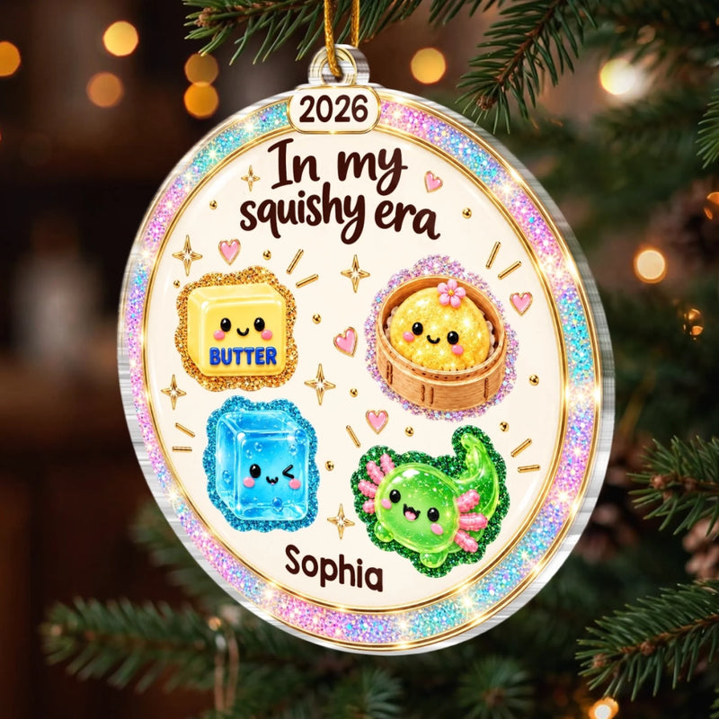 Personalized Acrylic Ornament - Christmas Gift For Kids - All I Want Is More Squishies