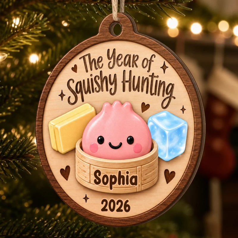 Personalized Wooden Ornament - Christmas Gift For Kids - Wrapped In Squishy Joy