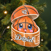 Personalized Acrylic Ornament - Christmas Gift For Kids - Little Dumpling Big Game