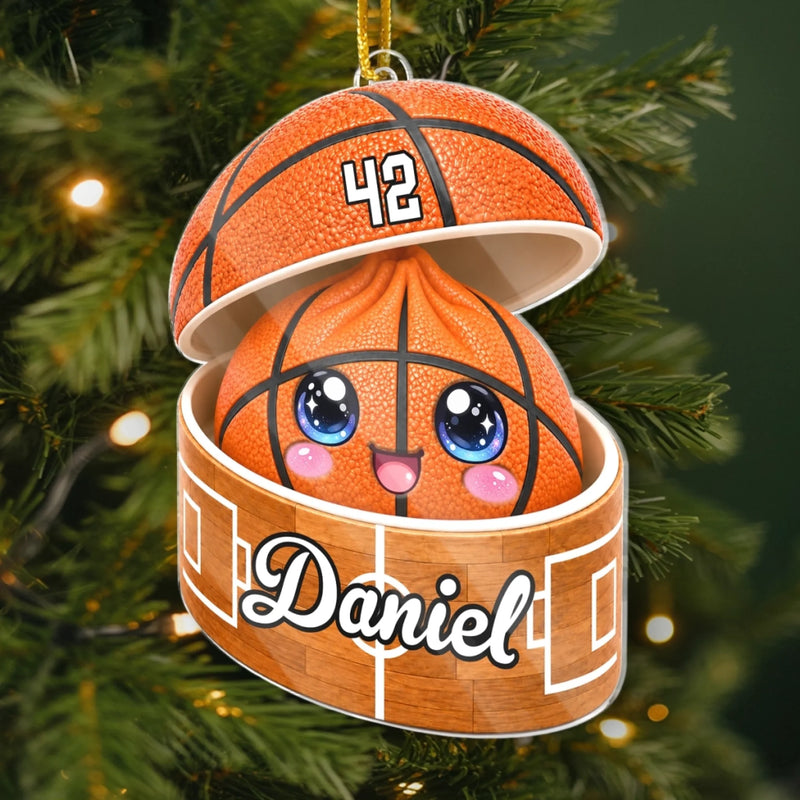 Personalized Acrylic Ornament - Christmas Gift For Kids - Little Dumpling Big Game