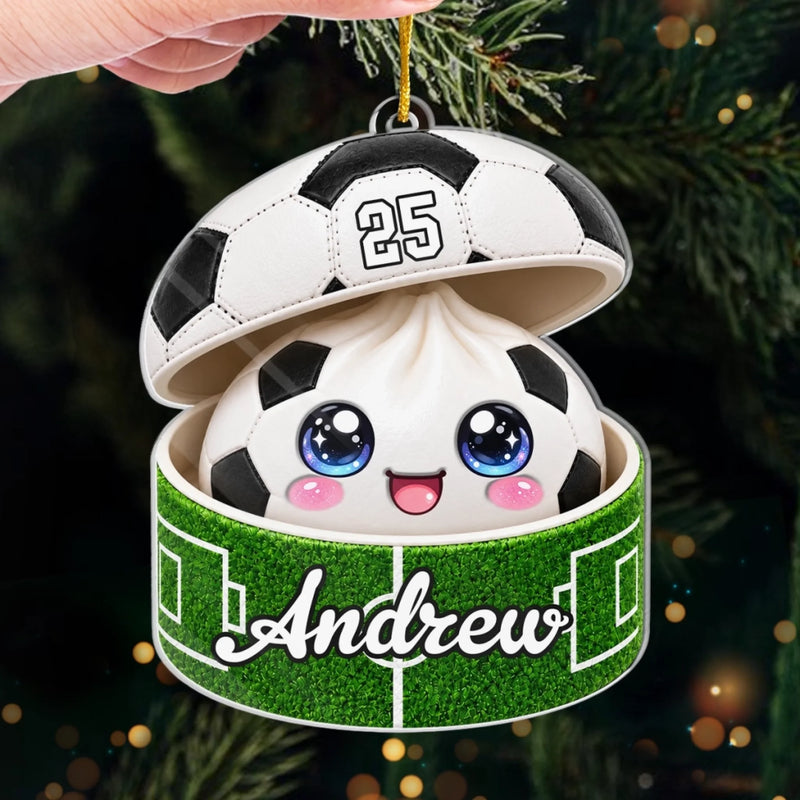 Personalized Acrylic Ornament - Christmas Gift For Kids - Little Dumpling Big Game