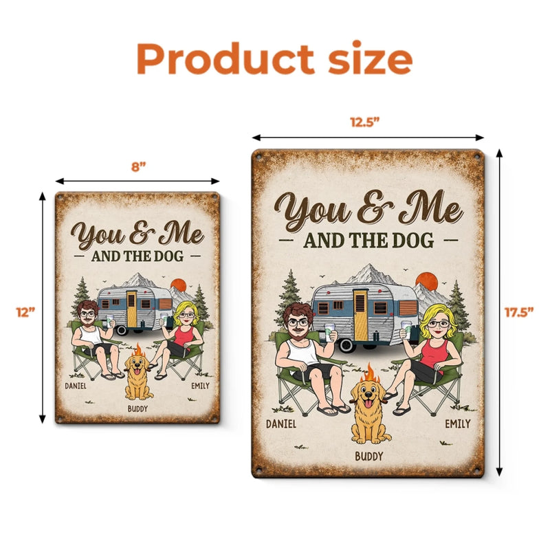 Personalized Home Decor Metal Sign – Summer, Anniversary Gift For Couple, Camping Lovers, Pet Lovers – You & Me We’ve Got This