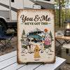 Personalized Home Decor Metal Sign – Summer, Anniversary Gift For Couple, Camping Lovers, Pet Lovers – You & Me We’ve Got This