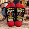 Personalized Crew Socks - Gift For BBQ Lovers - Lucky Grilling Socks