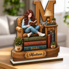 Personalized 2-Layered Wooden Plaque - Gift For Book Lovers - Born To Read Books