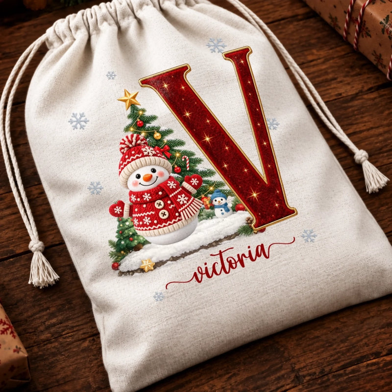 Personalized Drawstring Gift Bag - Christmas Gift For Kids, Family - Sparkle All The Way