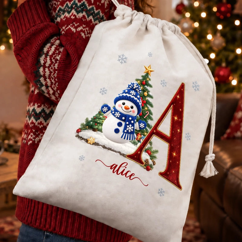 Personalized Drawstring Gift Bag - Christmas Gift For Kids, Family - Sparkle All The Way