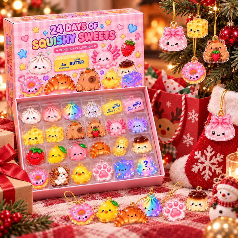 Squishy Advent Calendar Blind Box – Christmas Gifts For Kids – 24 Days Of Surprises