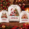 Personalized Drawstring Gift Bag - Christmas Gift For Kids, Family - Merry Christmas