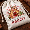 Personalized Drawstring Gift Bag - Christmas Gift For Kids, Family - Merry Christmas