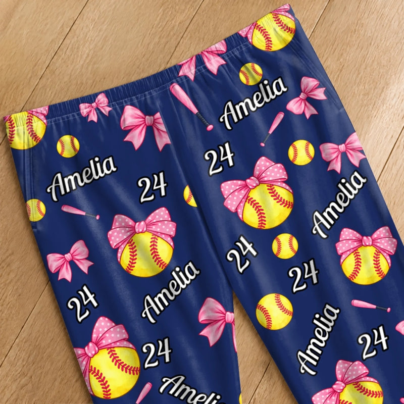 Personalized Pajama Pants - Gift For Baseball Lovers, Sport Lovers - Play With Heart