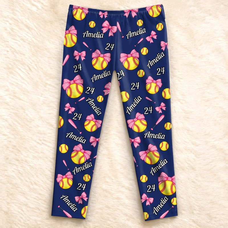 Personalized Pajama Pants - Gift For Baseball Lovers, Sport Lovers - Play With Heart